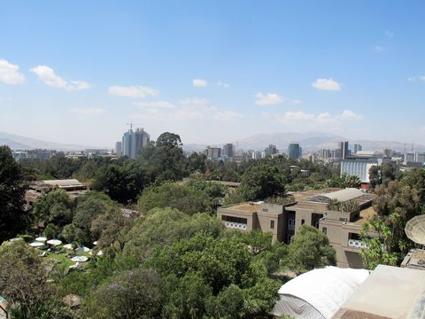 Blick über die Partnerstadt Addis Abeba